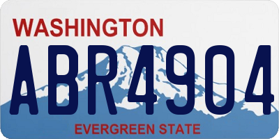 WA license plate ABR4904
