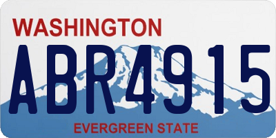 WA license plate ABR4915