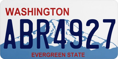 WA license plate ABR4927