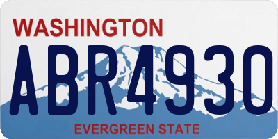 WA license plate ABR4930