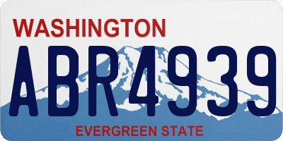 WA license plate ABR4939