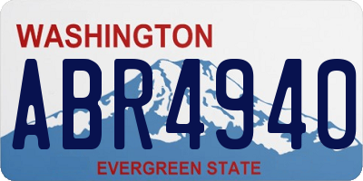 WA license plate ABR4940