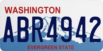 WA license plate ABR4942