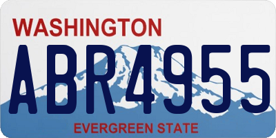WA license plate ABR4955