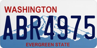 WA license plate ABR4975