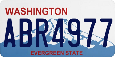 WA license plate ABR4977