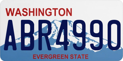WA license plate ABR4990