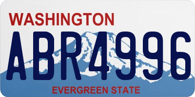 WA license plate ABR4996