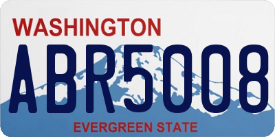 WA license plate ABR5008