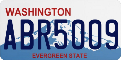 WA license plate ABR5009
