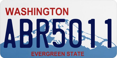 WA license plate ABR5011