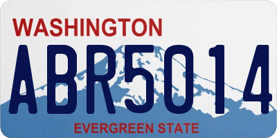 WA license plate ABR5014
