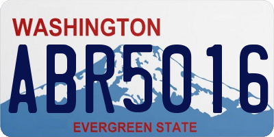 WA license plate ABR5016