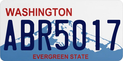 WA license plate ABR5017