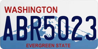 WA license plate ABR5023