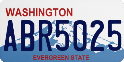 WA license plate ABR5025