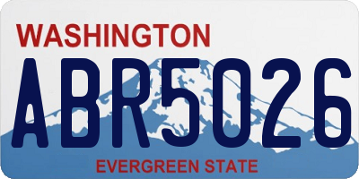 WA license plate ABR5026