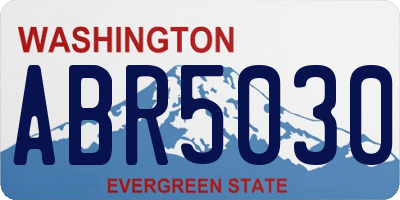 WA license plate ABR5030