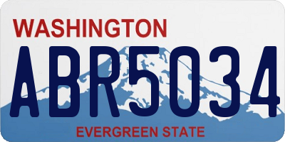 WA license plate ABR5034