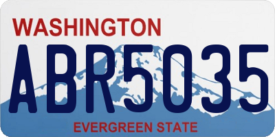 WA license plate ABR5035