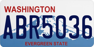 WA license plate ABR5036