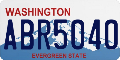 WA license plate ABR5040