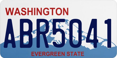 WA license plate ABR5041