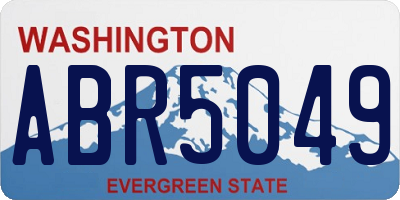 WA license plate ABR5049