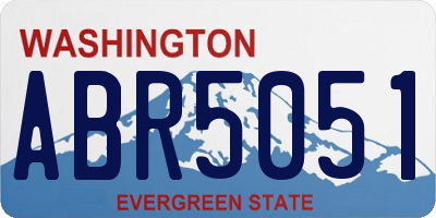 WA license plate ABR5051
