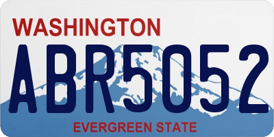 WA license plate ABR5052