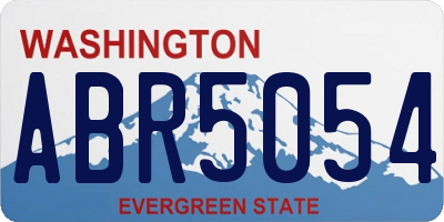 WA license plate ABR5054