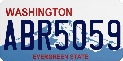 WA license plate ABR5059