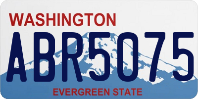 WA license plate ABR5075
