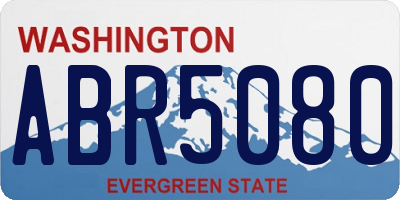 WA license plate ABR5080