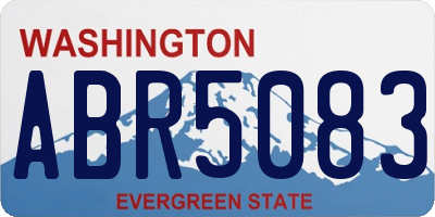 WA license plate ABR5083