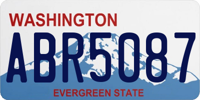 WA license plate ABR5087