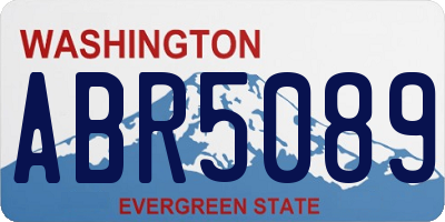 WA license plate ABR5089