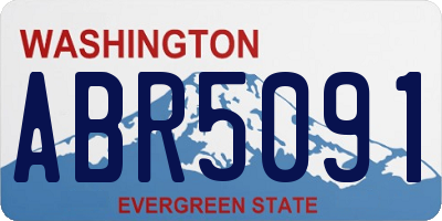 WA license plate ABR5091