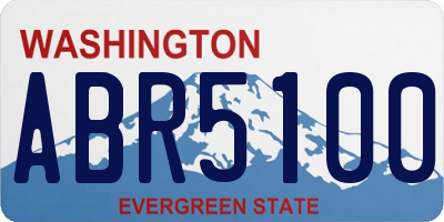 WA license plate ABR5100