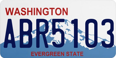 WA license plate ABR5103