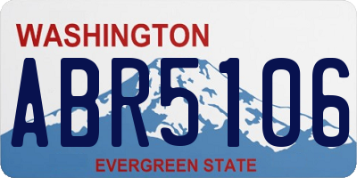 WA license plate ABR5106