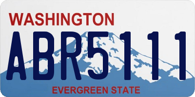 WA license plate ABR5111