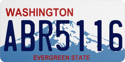 WA license plate ABR5116