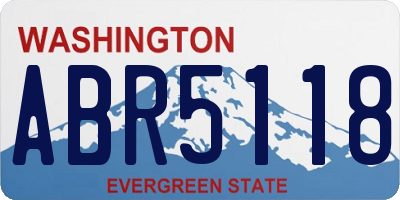 WA license plate ABR5118