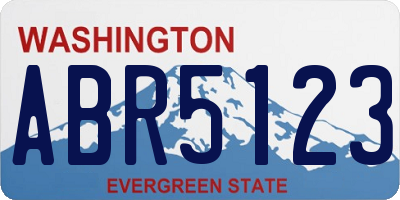 WA license plate ABR5123