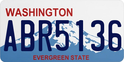 WA license plate ABR5136
