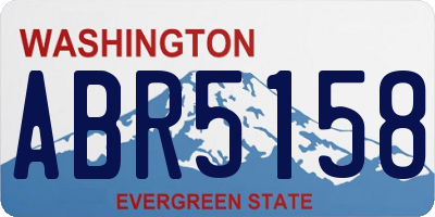 WA license plate ABR5158