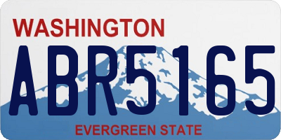 WA license plate ABR5165