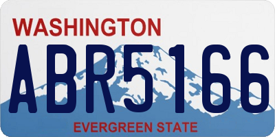 WA license plate ABR5166