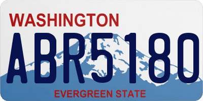 WA license plate ABR5180